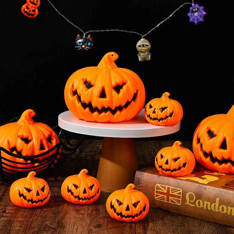 Halloween Theme Pumpkin Lantern Toy Festive Atmosphere Decoration Props LED Simulation Pumpkin Lantern Party Luminous Toys