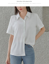 Load image into Gallery viewer, New Women&#39;S Summer Lapel Short Sleeved Slimming Casual Versatile Shirt Female Comfortable Thin Fashionable Professional Top