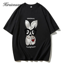 Load image into Gallery viewer, Hirsionsan 2024 Cool rabbit Printed T Shirt Women Summer Loose Casual Soft Female Clothing Vintage O Neck Cotton Lady Tops Y2k