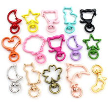 Load image into Gallery viewer, 10pcs/lot Snap Hook Trigger Clips Buckles For Keychain Lobster Lobster Clasp Hooks for Necklace Key Ring Clasp Jewelry Supplies