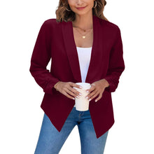 Load image into Gallery viewer, Summer Black Blazers Women 2024 Female Office Lady Nine Quarter Blazer Open Stitch Womens Slim Coats Femme Ladies Notched Tops