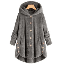 Load image into Gallery viewer, Autumn Winter Coat Women Warm Teddy Bear Coat Wool Jacket Female Plush Coat Hooded Jacket New Women&#39;s Coats Solid Color Jacket