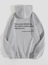 Load image into Gallery viewer, Autumn Y2k Hoodies Young Lady Printed Letter Dear Person Behind Me Casual Oversized Hoodie Aesthetic Hoody Sweatshirt Tops