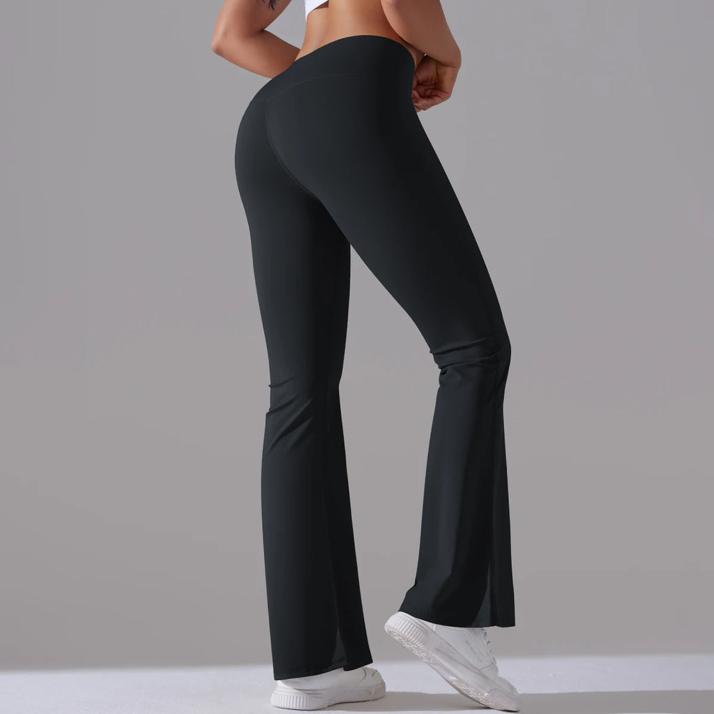 Flare Leggings Yoga Pants Women Bell Bottoms Yoga Trousers High Waist Gym Fitness Pants Stretch Daily Dance Workout Leggings