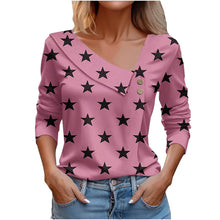 Load image into Gallery viewer, T Shirt For Women Fashion Long Sleeve Top White Floral Print Shirts And Blouses Autumn Winter Clothes For Women 2024