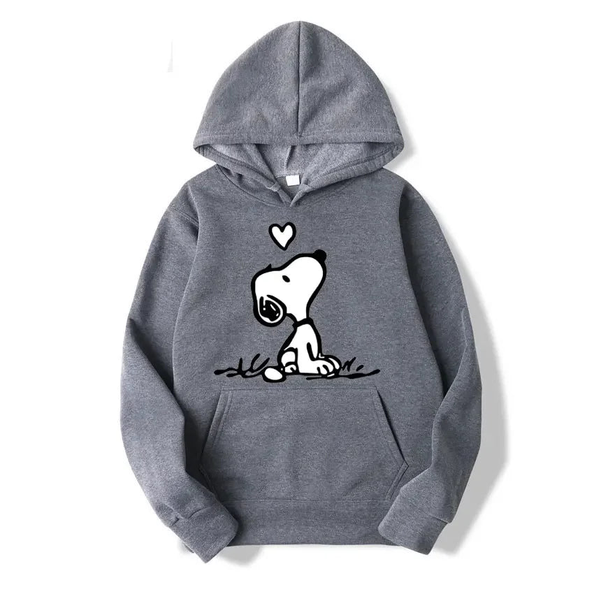 American Cartoon Comics Snoopy Hoodie Women Man Pullover Tops Spring Autumn Men  2024 New Casual Couple Sweatshirt Clothing