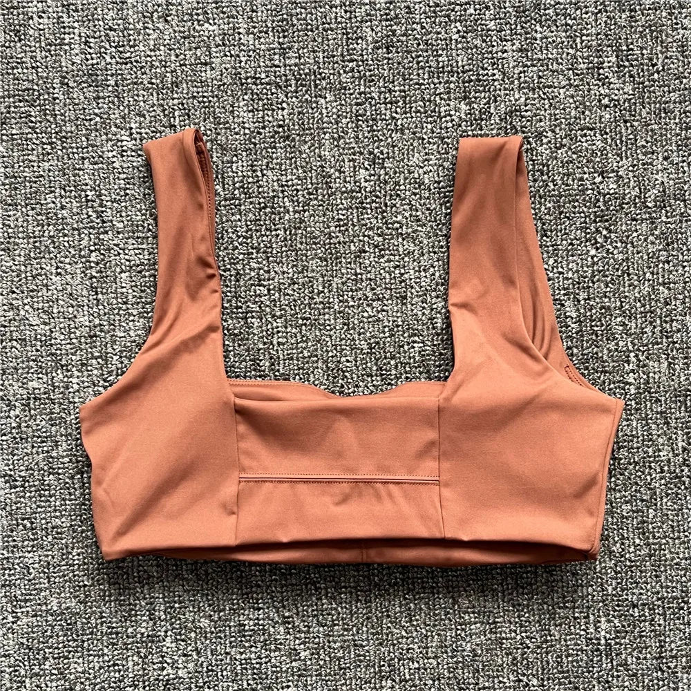 2024 Fitness Bra Short Sleeve Simple Shockproof Sports Curved Hem Yoga Shirt Slim Fit Crop Top Run Gym Shirts Women Active Wear