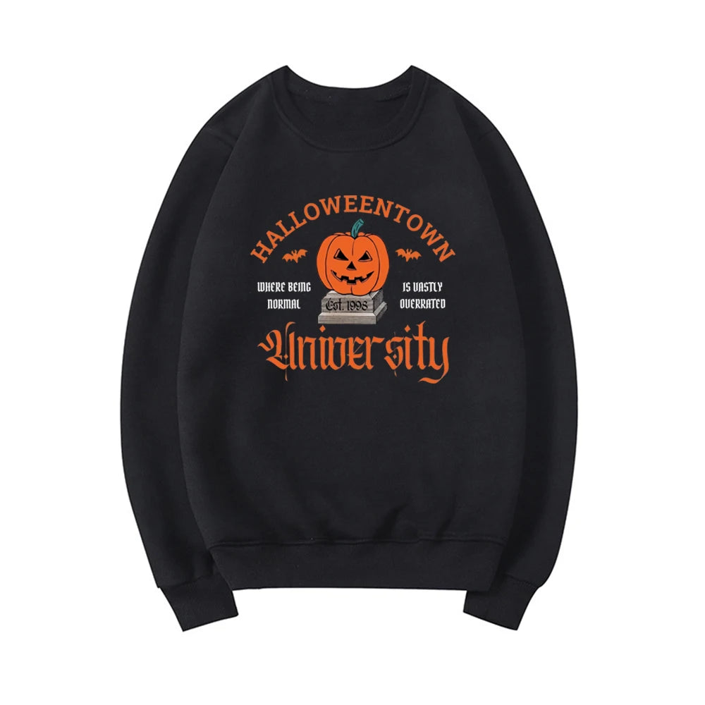 Halloweentown University Sweatshirt Halloweentown Est 1998 Pullover Fall Halloween Sweatshirt Vintage Halloween Town Hoodie Tops