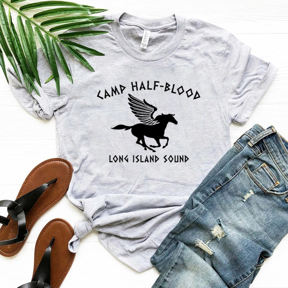 Camp Half Blood T Shirt Percy Jackson T-shirts Women Clothing Funny Short Sleeve Tshirt Vintage Unisex T Shirts Women Y2k Top