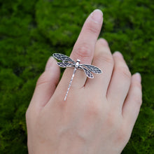 Load image into Gallery viewer, Multi-Design Moth Snake Bat Dragonfly Insect Adjustable Ring For Women Index Finger Ring Gothic Knuckle Ring