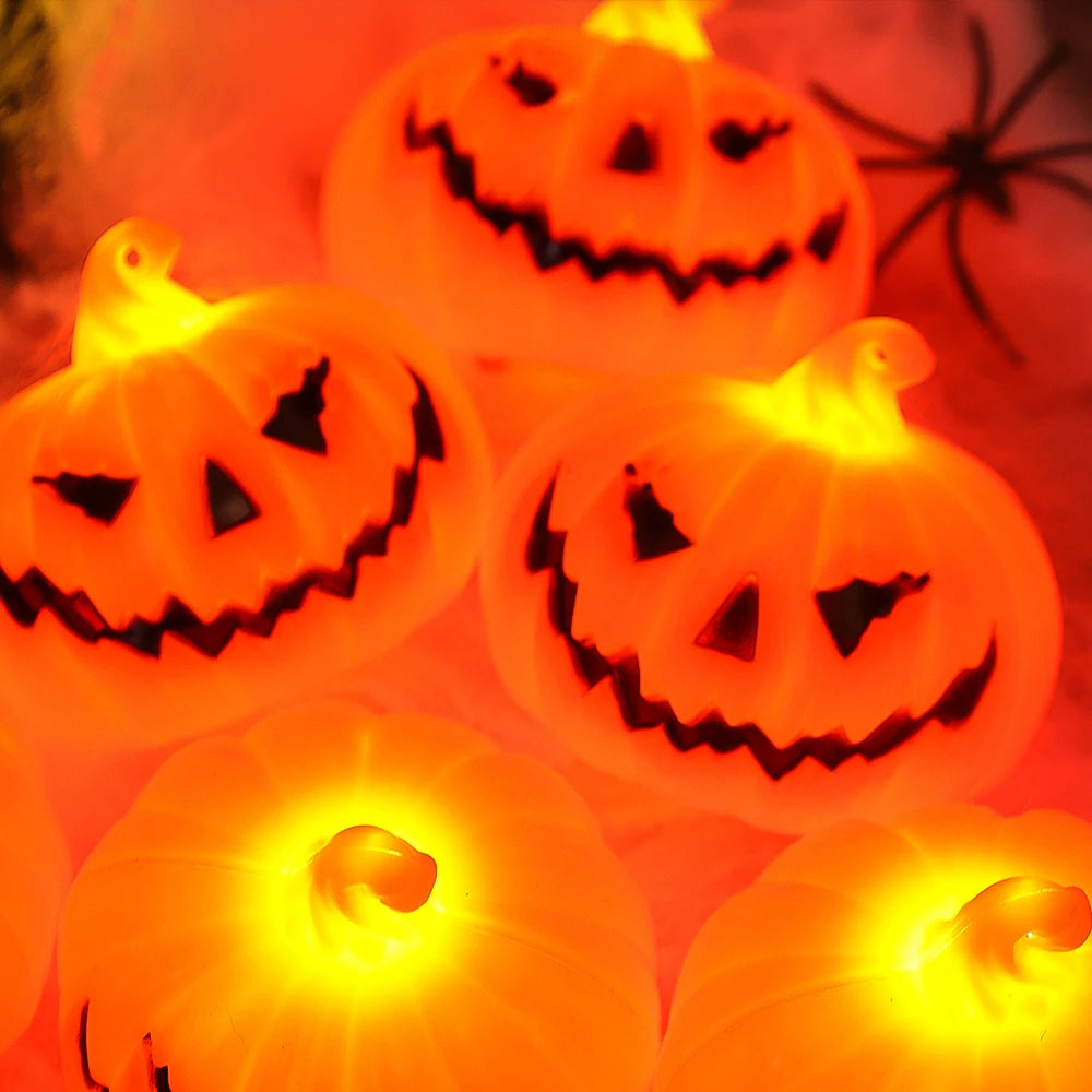 Halloween Theme Pumpkin Lantern Toy Festive Atmosphere Decoration Props LED Simulation Pumpkin Lantern Party Luminous Toys