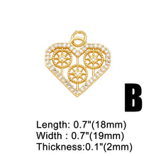 Load image into Gallery viewer, OCESRIO Trendy Crystal balance Scale Pendant for Necklace Copper Gold Plated Key Purse Jewelry Making Supplies DIY pdtb390