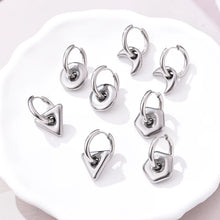 Load image into Gallery viewer, Classic Stainless Steel Heart Star Hoop Earrings For Women Punk Hip Hop Gold Silver Color Y2K Jewelry Female Earrings oorbellen