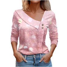 Load image into Gallery viewer, T Shirt For Women Fashion Long Sleeve Top White Floral Print Shirts And Blouses Autumn Winter Clothes For Women 2024