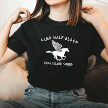 Load image into Gallery viewer, Camp Half Blood T Shirt Percy Jackson T-shirts Women Clothing Funny Short Sleeve Tshirt Vintage Unisex T Shirts Women Y2k Top