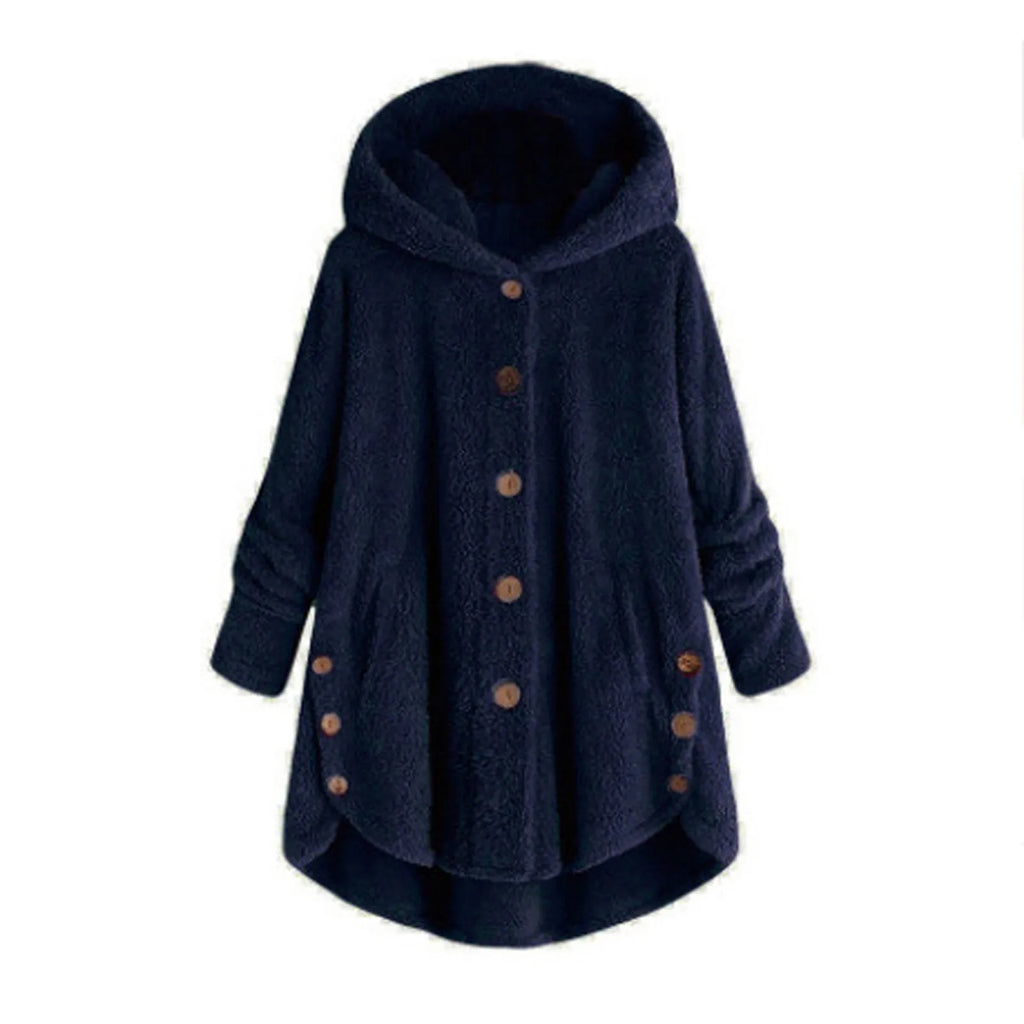 Autumn Winter Coat Women Warm Teddy Bear Coat Wool Jacket Female Plush Coat Hooded Jacket New Women's Coats Solid Color Jacket