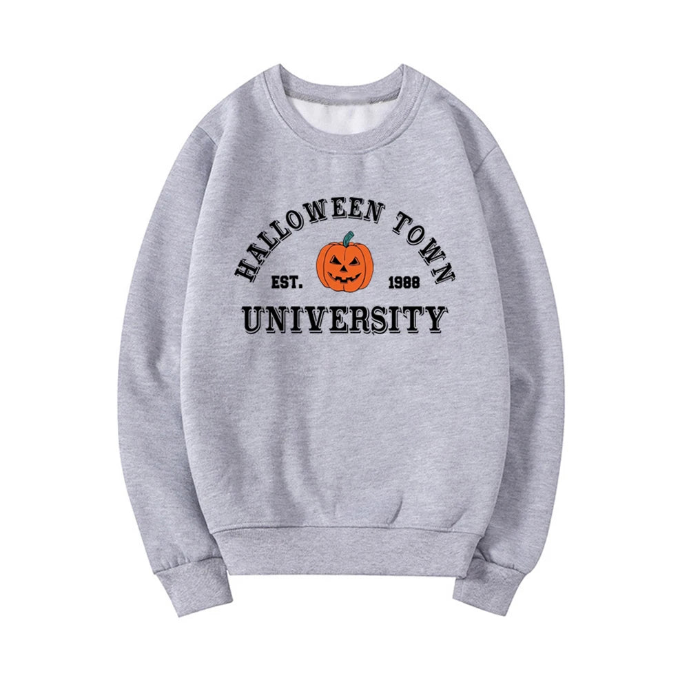 Halloweentown Sweatshirt Halloween Town Est 1998 University Sweatshirts Fall Hoodies Pullover Pumpkin Halloween Sweatshirt Tops