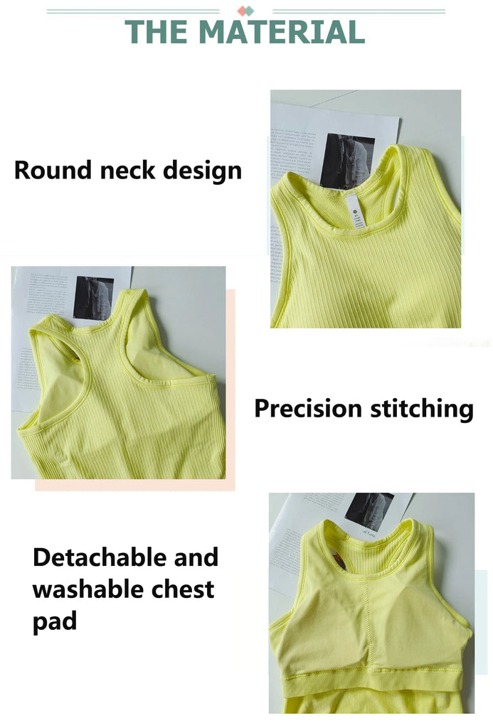 INLUMINE New Seamless Sports Bra Tops Women Removable Chest Pad Fitness Tank Top Gym Push Up Running Yoga Vest Workout Underwear