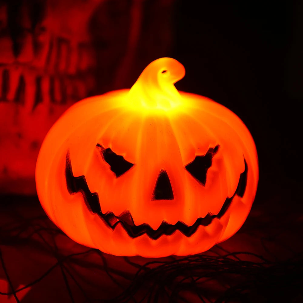 Halloween Theme Pumpkin Lantern Toy Festive Atmosphere Decoration Props LED Simulation Pumpkin Lantern Party Luminous Toys