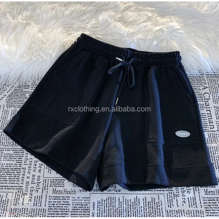 1PC New Style Leisure Women's QUICK DRY Breathable Gym Fitness High Waist Elastic Drawstring Sweat Shorts