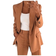 Load image into Gallery viewer, Women&#39;s Blazer Elegant Sporty Summer Fitted Jacket Suit Jacket Business Oversize Tracksuit Kpop blouse tops Kawaii