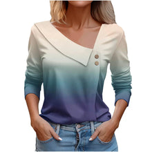 Load image into Gallery viewer, T Shirt For Women Fashion Long Sleeve Top White Floral Print Shirts And Blouses Autumn Winter Clothes For Women 2024