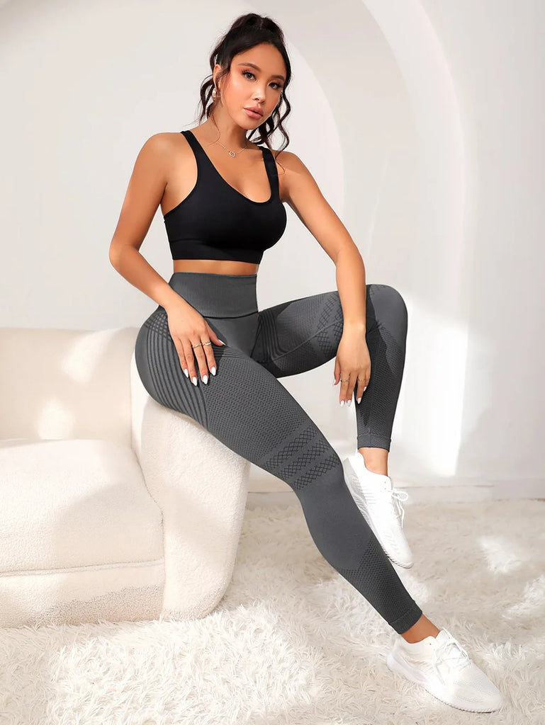 Women Winter Gym Seamless Leggings Yoga Sports Pant Stretchy High Waist Leggings Fitness Leggings Sports Activewear Leegings