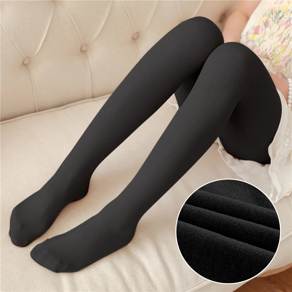 2024 Thermal Pantyhose Winter Women Leggings Seamless Sexy Push Up Thick Fake Soild Warm Velvet Autumn Thin Tights Stockings