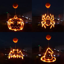 Load image into Gallery viewer, Halloween Lights Window Decorations Bat Pumpkin Spider Halloween Lights for Halloween Decor Home Indoor Halloween Party Decor