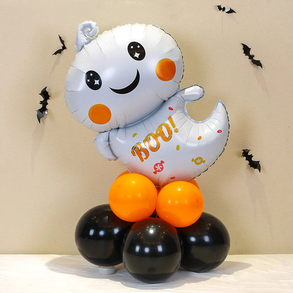 Halloween Cartoon Balloons Set Cute Pumpkin Ghost Bat Foil Air Balloon Balls Kids Toys Party Props Home Decoration Supplies Gift