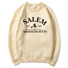 Load image into Gallery viewer, Salem Massachusetts Sweatshirt Halloween Pullover Salem Witch Sweatshirt Women Graphic Hoodies Streetwear Hoodie Halloween Gift