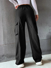 Load image into Gallery viewer, Women&#39;s Wide Leg Cargo Pants with Solid Flap Pockets and Loose Fit