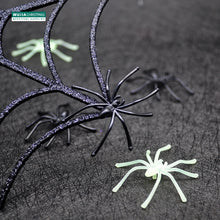 Load image into Gallery viewer, 50/100pcs Horror Mini Black Spider Simulation Tricky Toy Haunted House Fake Spider Web Bar Party Decoration Kids Halloween Decor