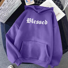 Load image into Gallery viewer, Blessed Creativity Printed Hoodies Women Street Style Hip Hop Hoody Autumn Loose Fleece Clothing Comfortable Pullover Sweatshirt