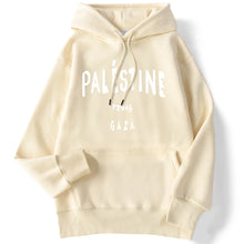 Load image into Gallery viewer, Winter Woman Hoodies Palestine Gaza Letter Printed Pullovers Breathable Loose Warm Pocket Sweatshirts Casual Ladies Streetwears