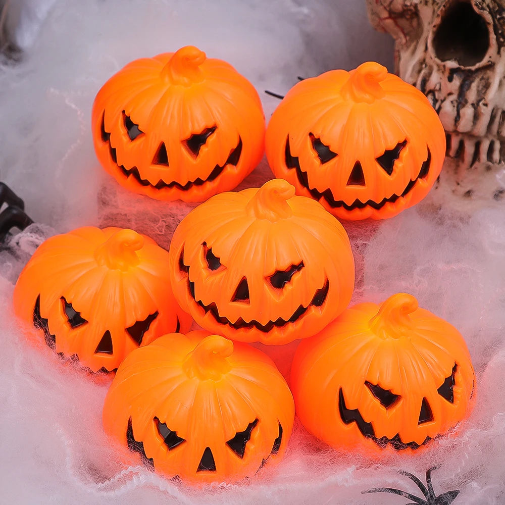 Halloween Theme Pumpkin Lantern Toy Festive Atmosphere Decoration Props LED Simulation Pumpkin Lantern Party Luminous Toys