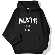 Load image into Gallery viewer, Winter Woman Hoodies Palestine Gaza Letter Printed Pullovers Breathable Loose Warm Pocket Sweatshirts Casual Ladies Streetwears