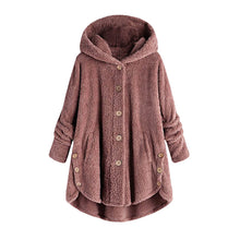 Load image into Gallery viewer, Autumn Winter Coat Women Warm Teddy Bear Coat Wool Jacket Female Plush Coat Hooded Jacket New Women&#39;s Coats Solid Color Jacket