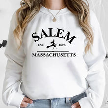 Load image into Gallery viewer, Salem Massachusetts Sweatshirt Halloween Pullover Salem Witch Sweatshirt Women Graphic Hoodies Streetwear Hoodie Halloween Gift