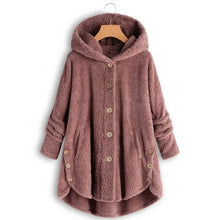 Load image into Gallery viewer, Autumn Winter Coat Women Warm Teddy Bear Coat Wool Jacket Female Plush Coat Hooded Jacket New Women&#39;s Coats Solid Color Jacket