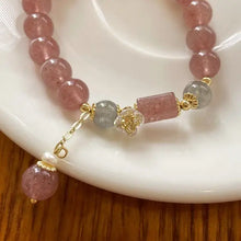 Load image into Gallery viewer, UMQ Natural Strawberry Quartz Pink Crystal Bracelet Female Special-Interest Design Girlfriends Light Luxury All-Match Jewelry