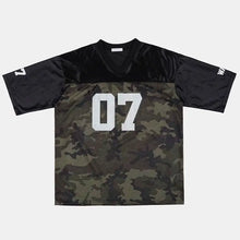 Load image into Gallery viewer, Vintage Camouflage Short Sleeve Jersey Women Loose Hip Hop V-Neck T-Shirts 2024 Summer High Street American Half Sleeve Tide Top