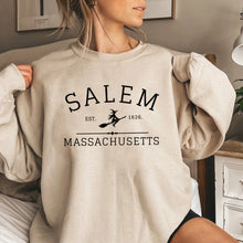 Load image into Gallery viewer, Salem Massachusetts Crewneck Halloween Sweatshirt Salem Witch Sweater Halloween Witchy Sweatshirts Women Graphic Hoodies Top