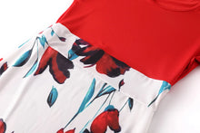 Load image into Gallery viewer, New Colored Flower Wrapped Hip Short sleeved Dress for Women