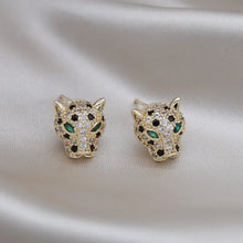 Load image into Gallery viewer, Korea New Design Fashion Jewelry Exquisite Copper Set Zircon Colorful Animal Leopard Earrings Luxury Women&#39;s Gala Party earrings