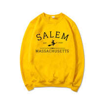 Load image into Gallery viewer, Salem Massachusetts Crewneck Halloween Sweatshirt Salem Witch Sweater Halloween Witchy Sweatshirts Women Graphic Hoodies Top