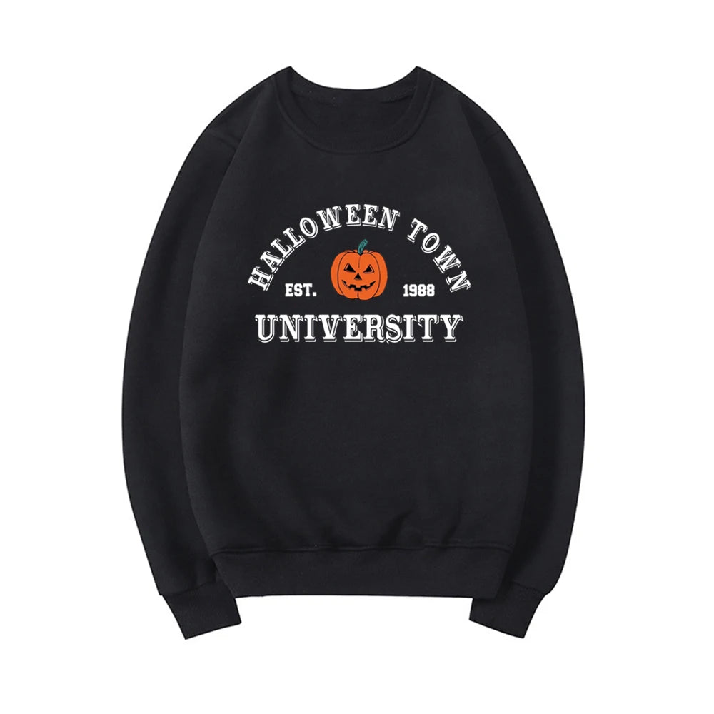 Halloweentown Sweatshirt Halloween Town Est 1998 University Sweatshirts Fall Hoodies Pullover Pumpkin Halloween Sweatshirt Tops