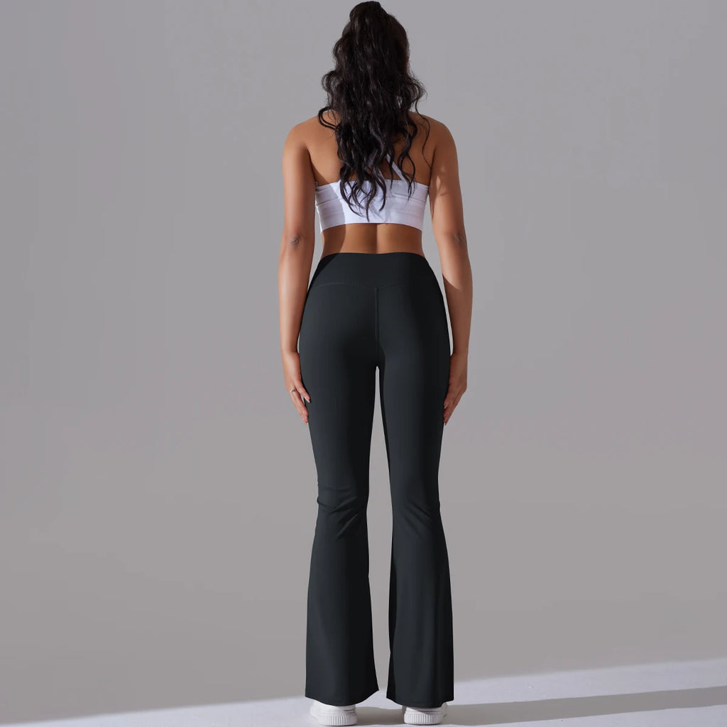 Flare Leggings Yoga Pants Women Bell Bottoms Yoga Trousers High Waist Gym Fitness Pants Stretch Daily Dance Workout Leggings