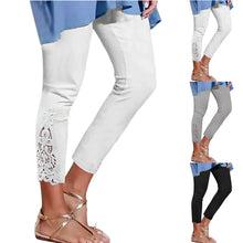 Load image into Gallery viewer, Spring Summer Capris Women&#39;s Lace  Leggings High Waist Slim Fit Stretchy Long Pants Versatile Women Beachwear Leggings