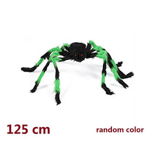 Load image into Gallery viewer, 150/200cm Black Scary Giant Spider Huge Spider Web Halloween Decoration Props Haunted House Holiday Outdoor Giant Decoration